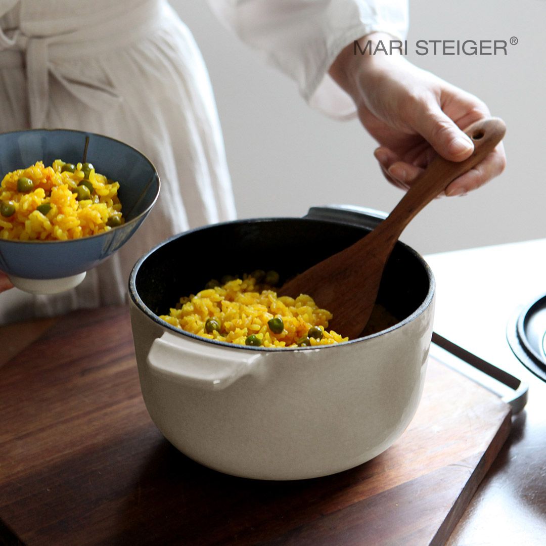 MARISTEIGER 인덕션 무쇠주물냄비 글램팟 무쇠 솥밥 냄비 16cm 아이보리