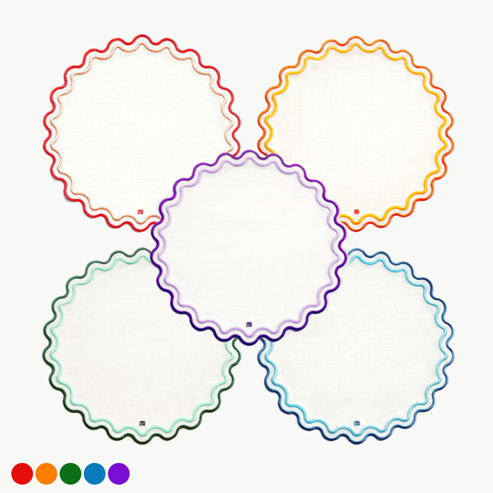메종다르 데이지 테이블매트 홈파티용 (5 colors) 방수코팅 고급자수 선물포장 - 상품 이미지