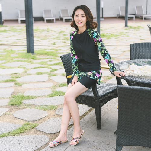 조이마담S7058 몰타 레이어드 수영복 바지 50대60대중년여성 빅사이즈수영팬츠 - 상세 이미지 4