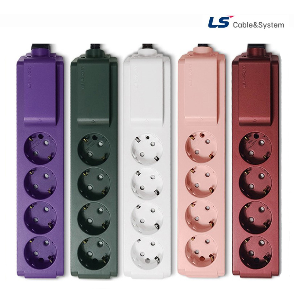 LS 전선 국산 고용량 멀티탭 누전차단 4구 1.5M 에어컨 대용량 멀티 콘센트 4000W