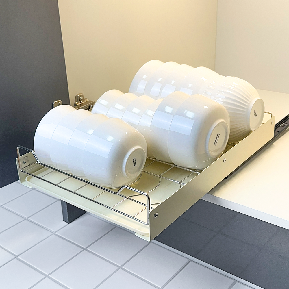 슬라이딩 주방선반 그릇 접시 정리 정리대 수납 거치대 그릇정리