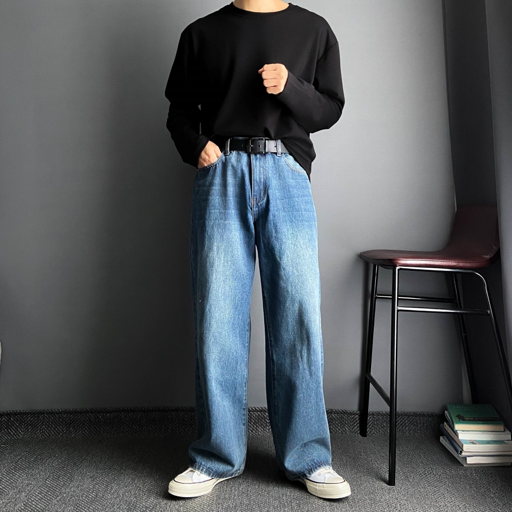 흰티 쭉티 흰색면티 남자긴팔티 어깨넓어보이는 목안늘어나는 - 상세 이미지 2