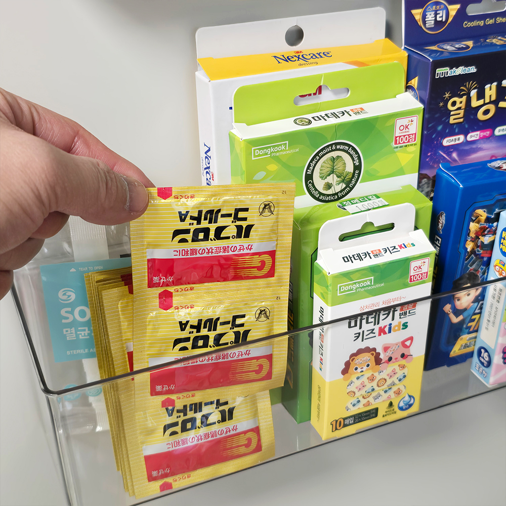 투명 아크릴 수납함 L 펜트리 문부착 해열제 보관 연고 약통 비상약 팬트리 정리함 - 상세 이미지 3
