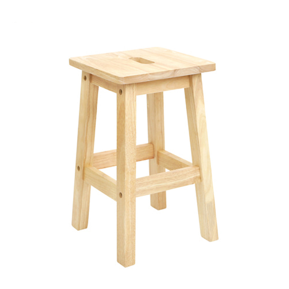 UH 원목 사각스툴 화분 화장대 스탠딩 식탁 보조의자