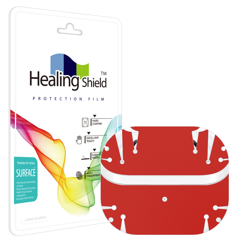 갤럭시 버즈3 레드 외부보호필름 2세트