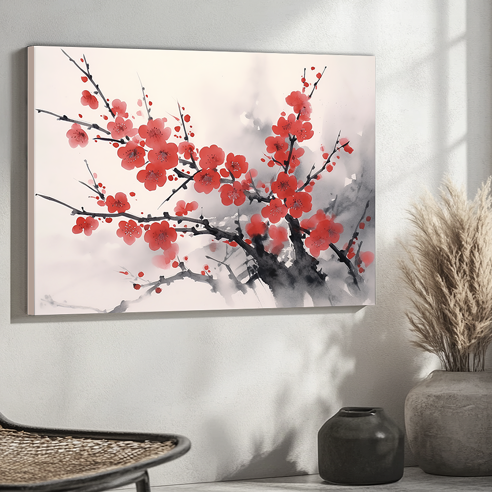 돈들어오는 그림 꽃 Best 모란 해바라기 석류 연꽃 매화 캔버스 액자 A2 직사각형