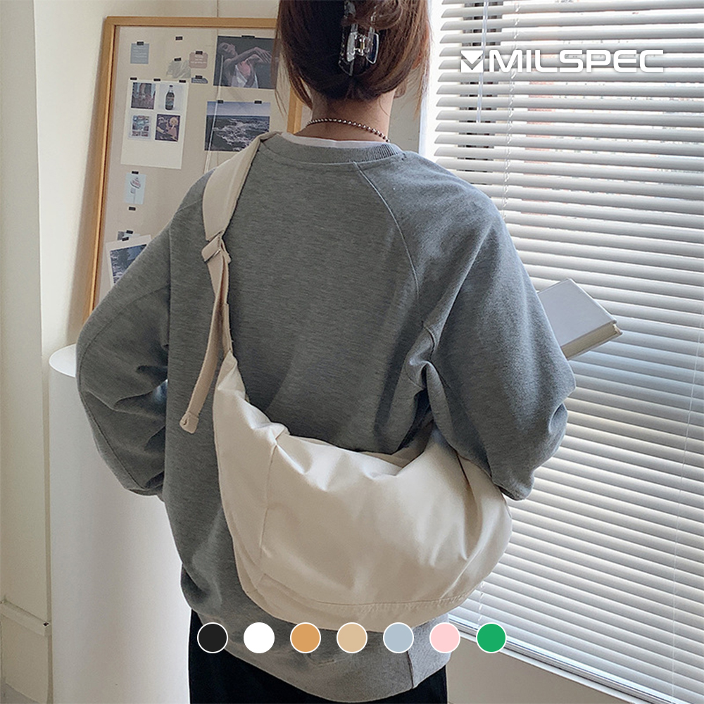 밀스펙 호보 크로스 메신저백 옆으로 매는 보부상 가방 반달 크로스백 크로와상백