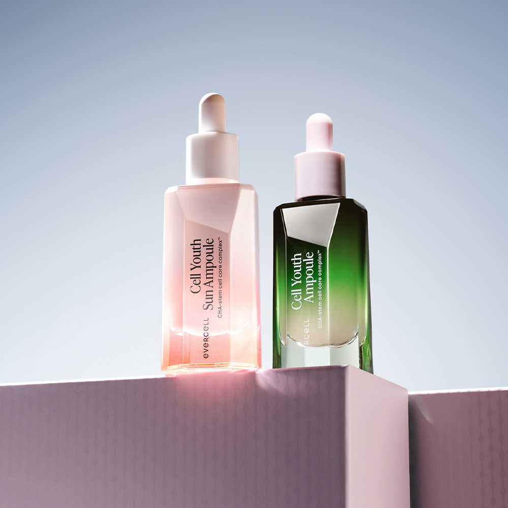 [듀오세트] 에버셀 셀 유스 앰플30ml+선앰플30ml 안티에이징 수분 선크림 미백 자외선차단제 - 상품 이미지