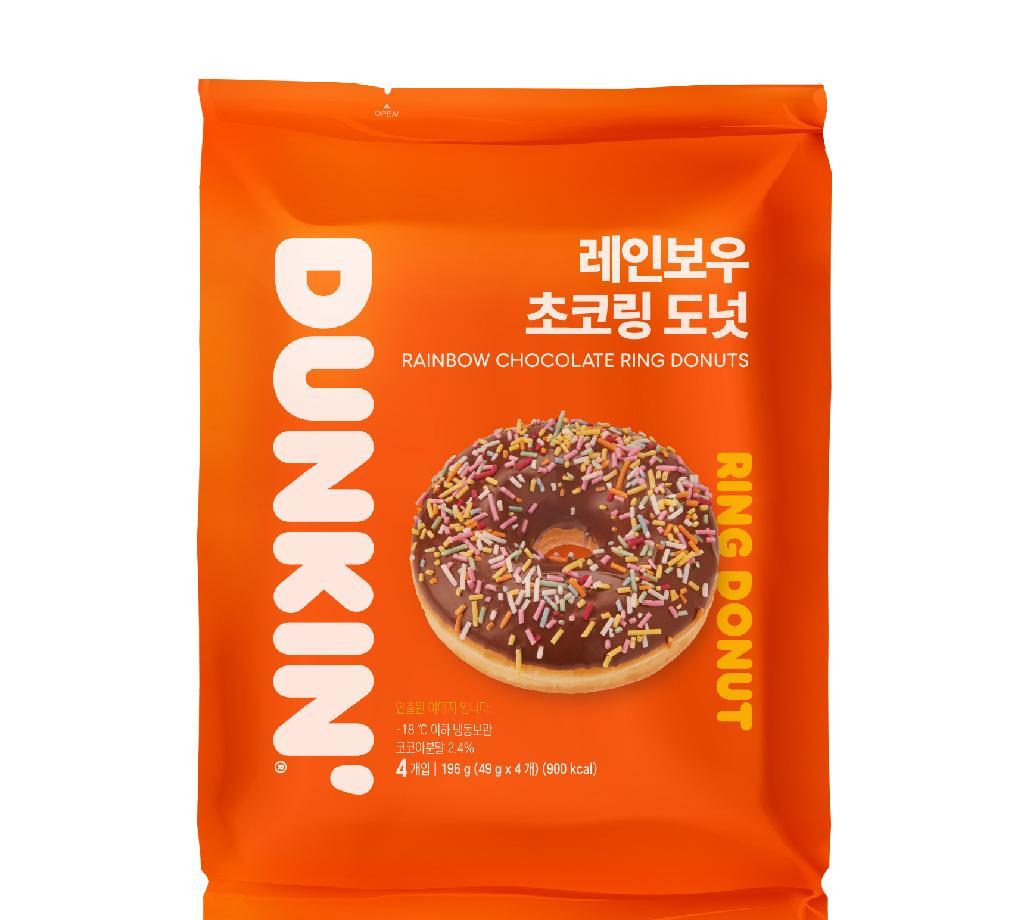 레인보우초코링도넛(벌크) 던킨 196gx8개 : 식재온