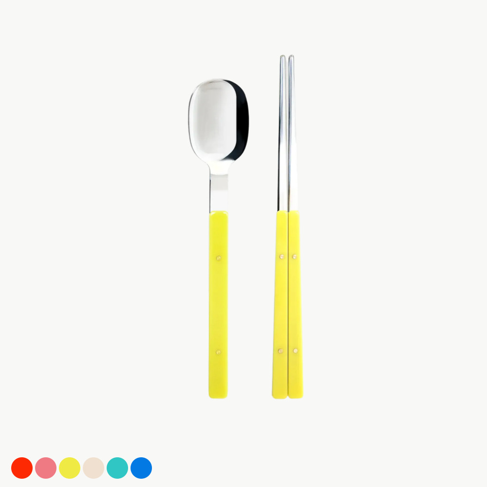 메종다르 봉봉 커트러리 2P 한식용 (6 colors) 스테인레스 24K 도금 선물포장 - 상품 이미지