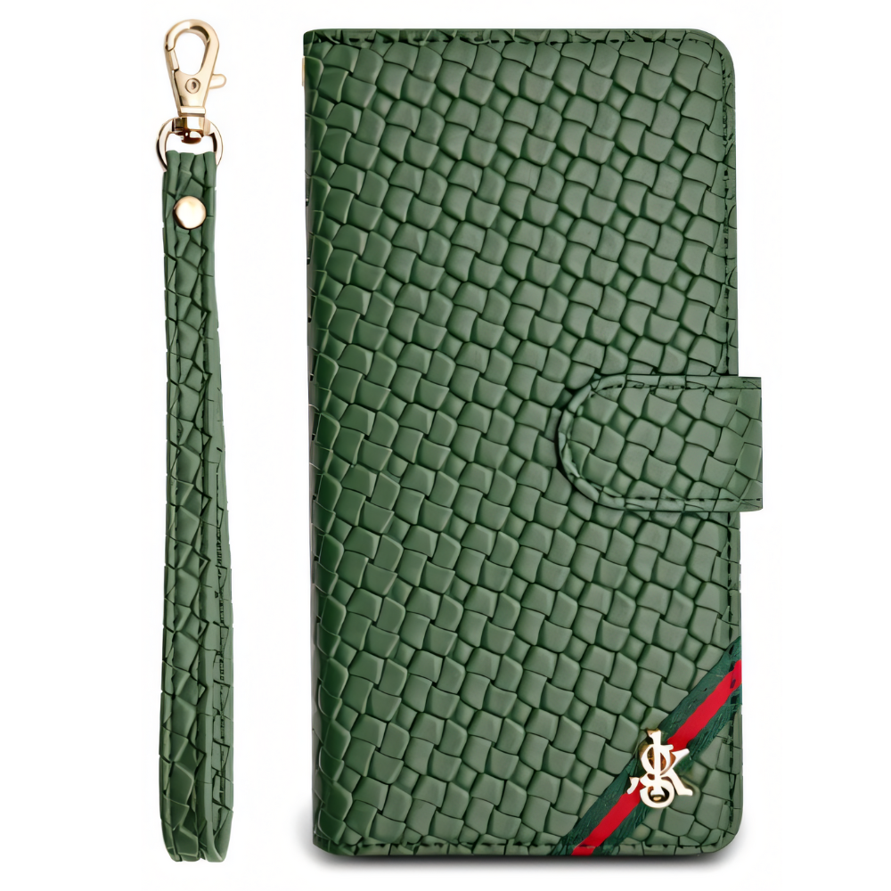 몰리스 가죽 카드 지갑 다이어리 케이스 카키, 갤럭시A9 2018