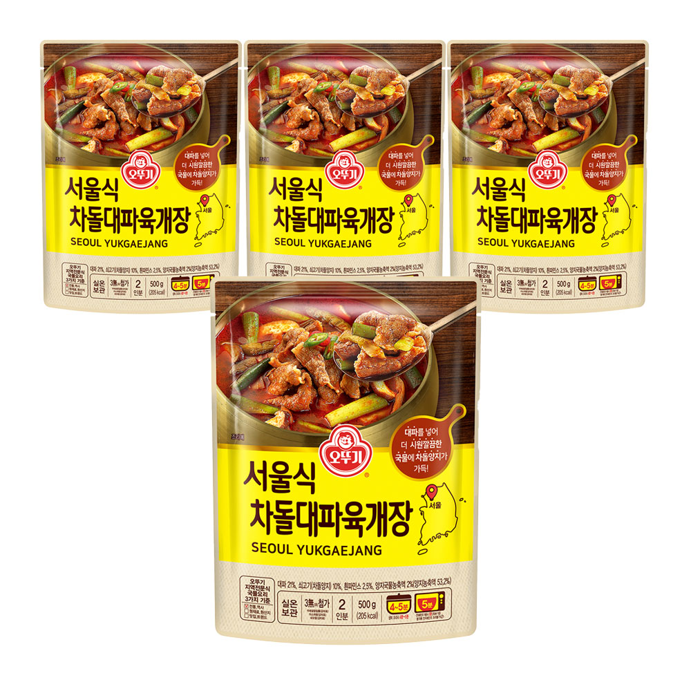오뚜기 서울식 차돌대파육개장 500g 4개 - 상품 이미지