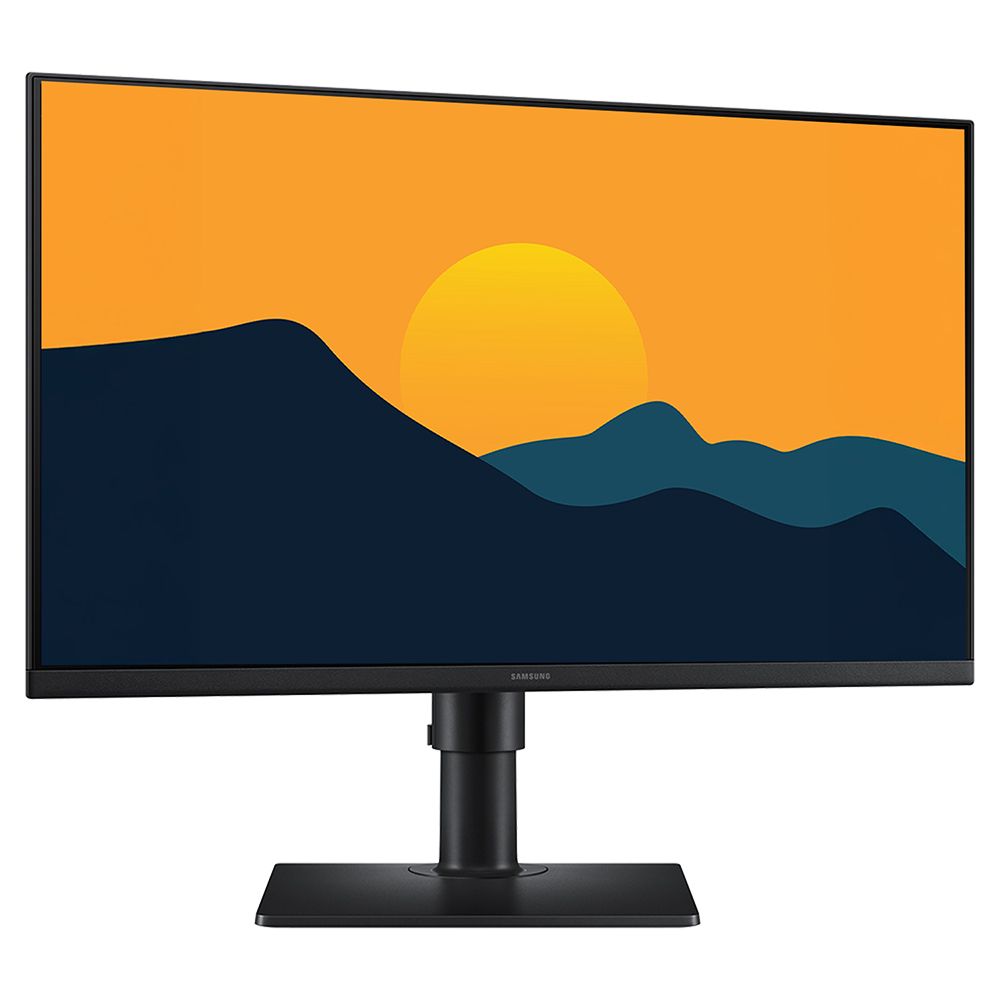 삼성 피벗 모니터 광시야각 사무용 컴퓨터 듀얼 PC 세로 회전 높낮이조절 60.4cm(24인치 피봇모니터), 블랙 - 상세 이미지 2