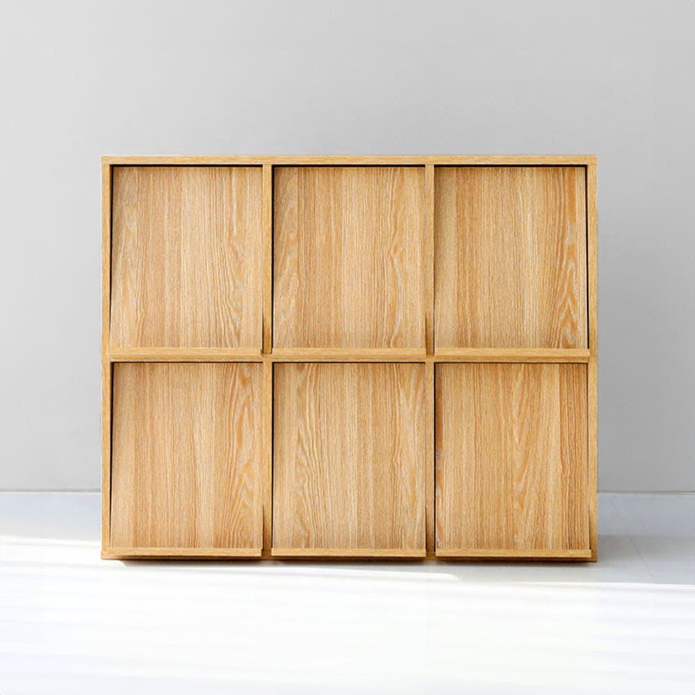 이지보 BESIDE 6문 수납장 가로형 895x362x730mm, 2단, 리베라오크 6516.1345 - 메인 이미지