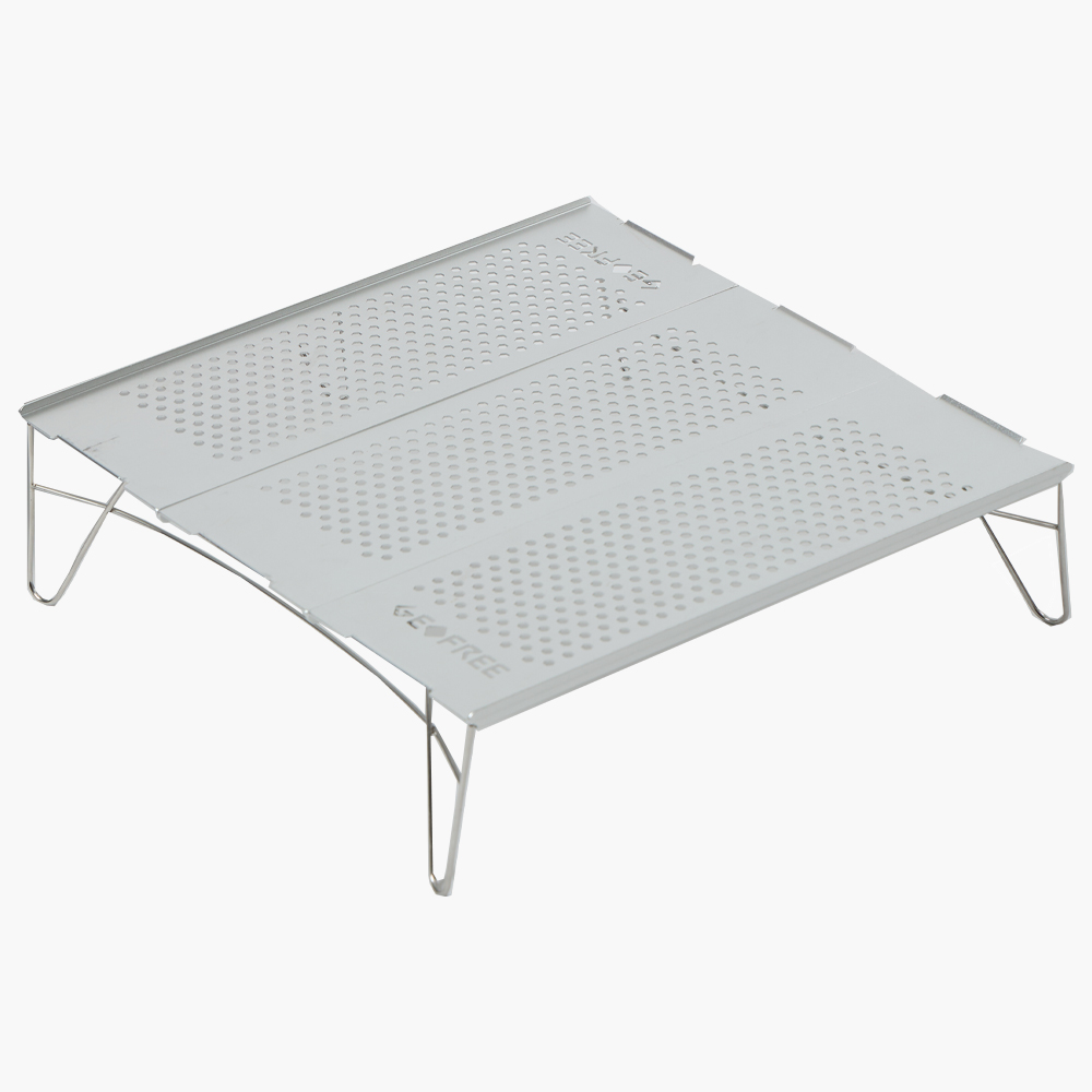 지오프리 캠핑 미니 테이블 좌식 경량 백패킹 L, 실버