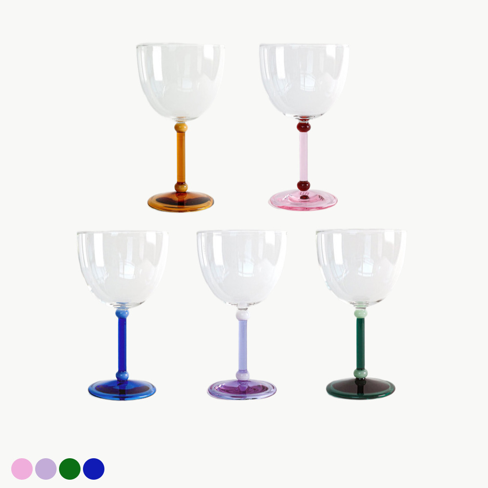 메종다르 로지 고블렛 홈파티용 (4 colors) 고급내열유리 테이블웨어 집들이선물 - 상품 이미지