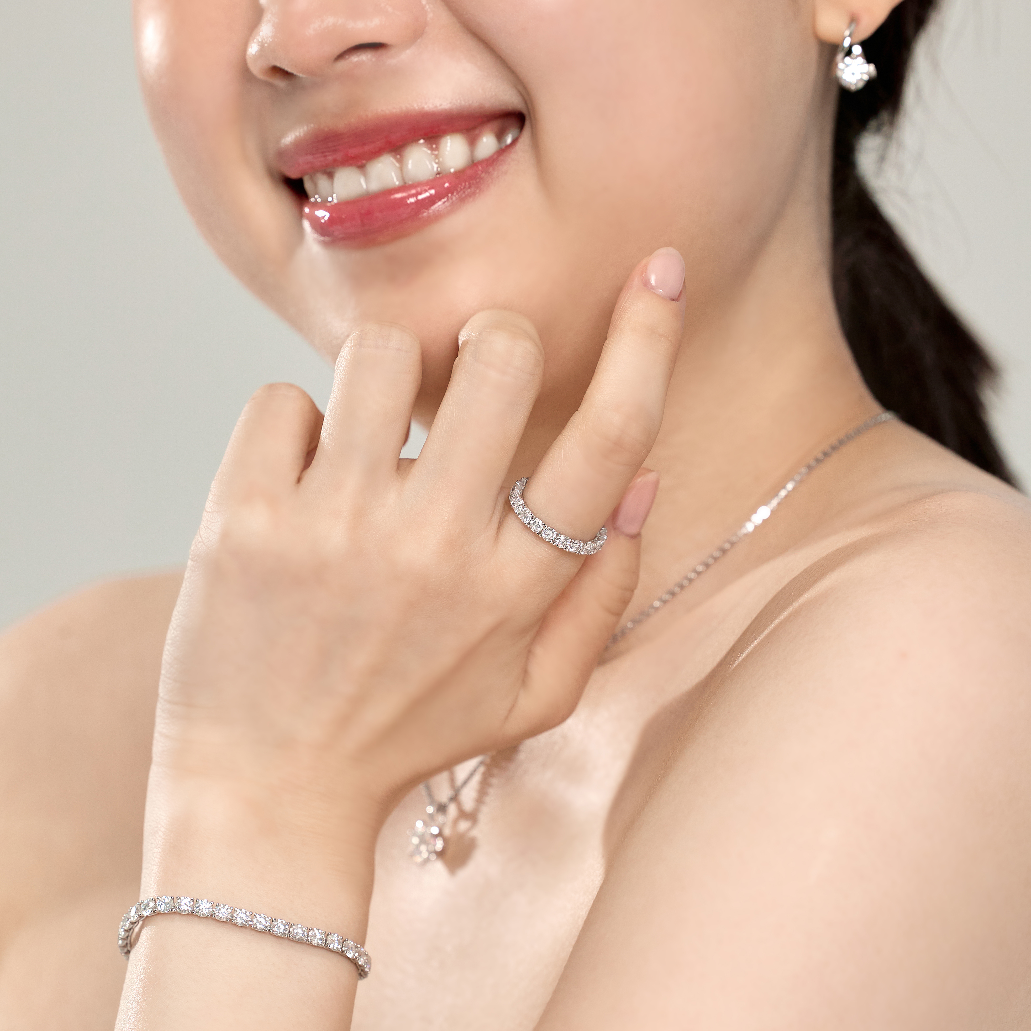 14k 랩다이아 반지 가드링 랩다이아몬드 명품 레이어드 1.5mm 2mm 2.5mm 이미지 2