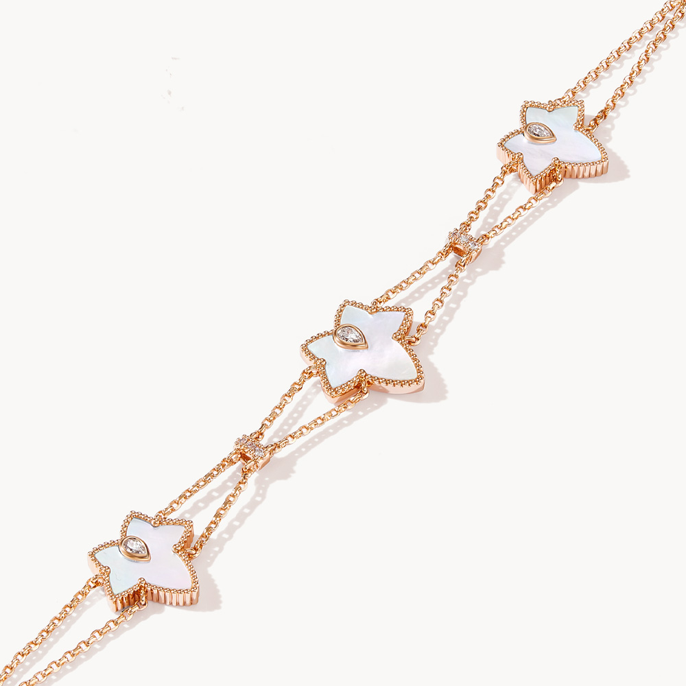 롤라로즈 Ivy 마더오브펄 멀티펜던트 큐빅 브레이슬릿 레이어드팔찌 LR80070 이미지 8
