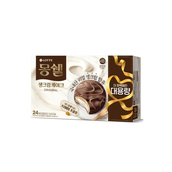 롯데 몽쉘 생크림케이크 오리지널 24개입 816g : Honey Bees