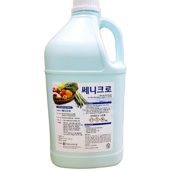 쎄니크로과일야채소독 4L 세제 액체비누 주방세제 : 라운엘