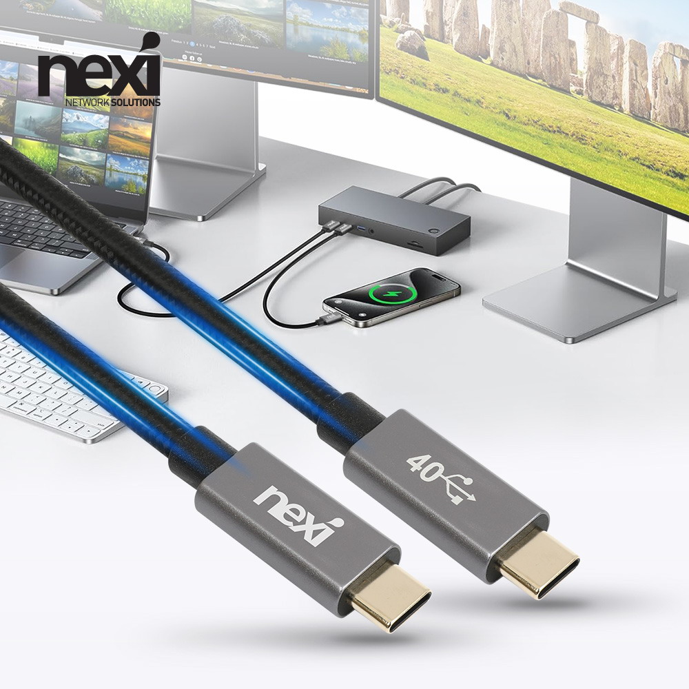넥시 USB4 C to C 케이블 1m, 1개 - 상세 이미지 2