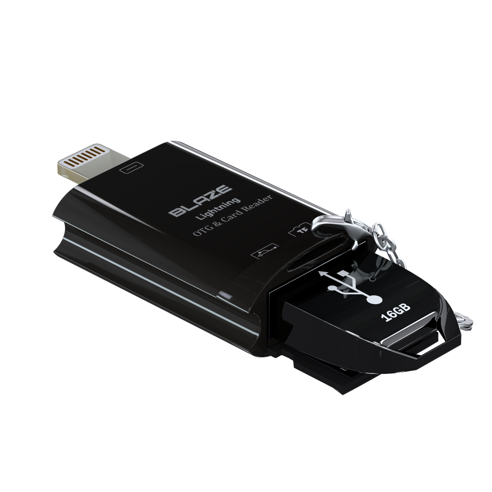 블레이즈 마이크로SD 카드리더기 USB 아이폰 OTG 젠더 블랙박스 핸드폰 라이트닝 8핀 - 상세 이미지 3