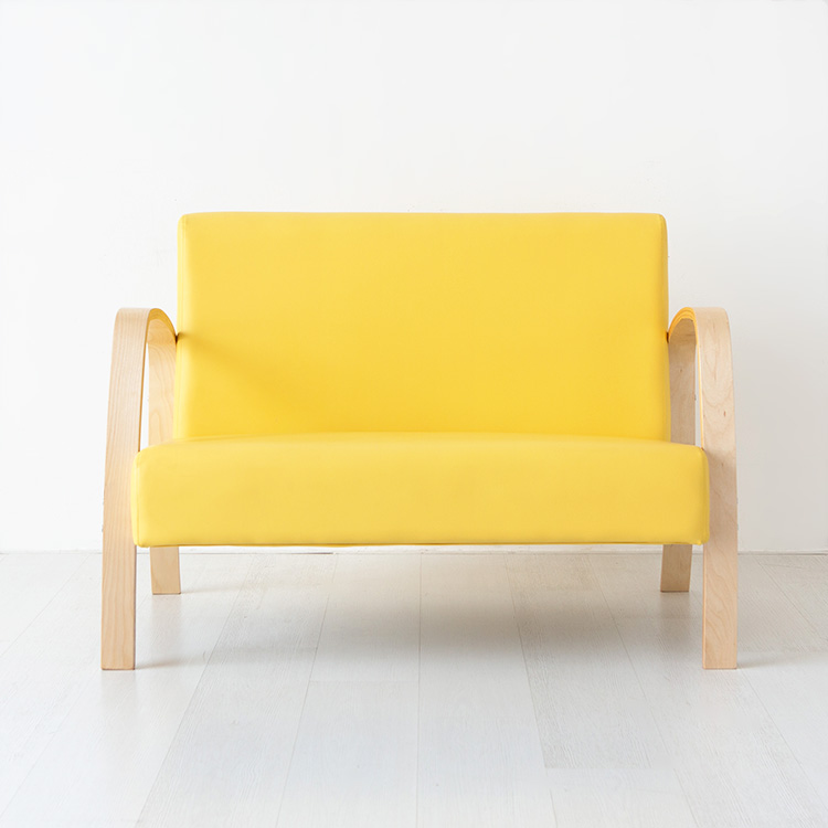 벤우드 2인 소파 YC12AD 내추럴/레몬, 2인용