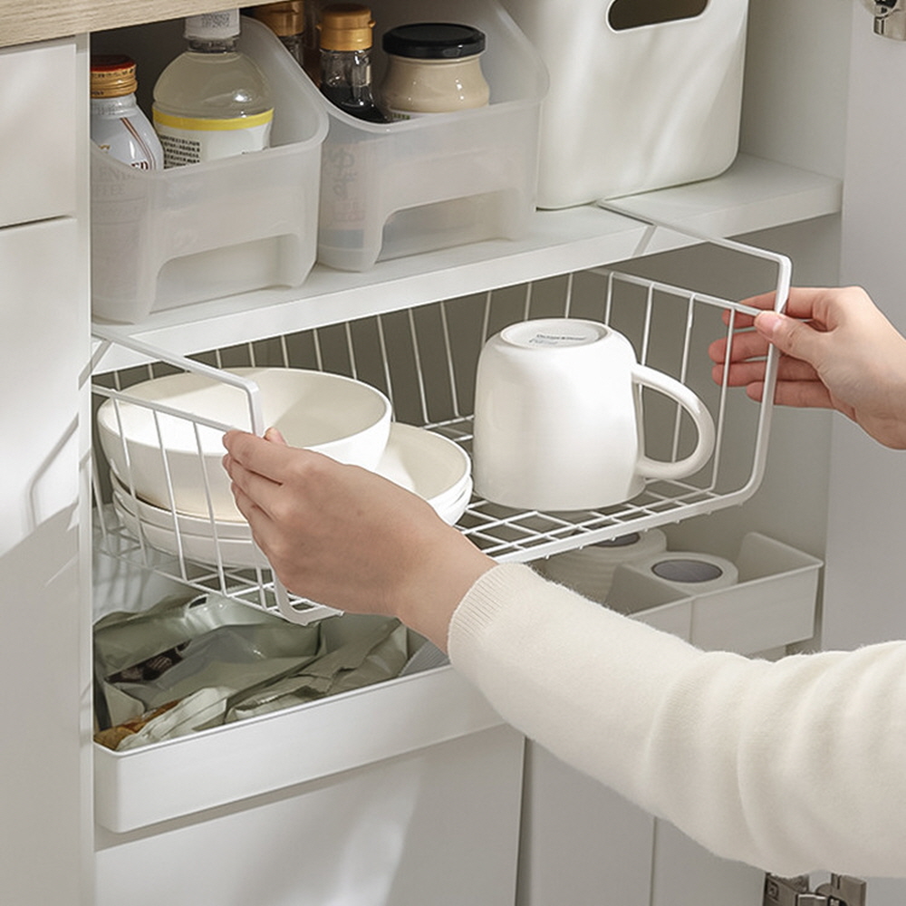 [단독] 1+1 다용도 언더선반 싱크대 컵선반 걸이형 정리대 주방선반 소형