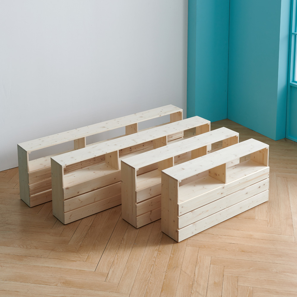 돌체 소나무 원목 침대헤드 선반 퀸(Q), 내추럴