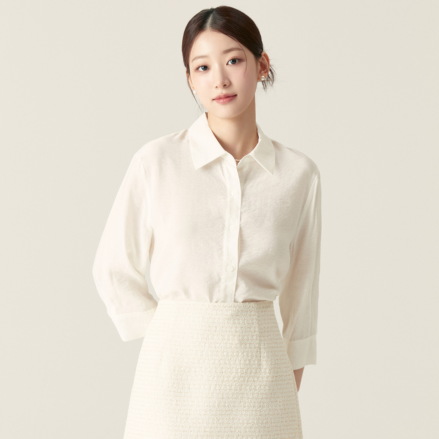 로엠 7부 셔츠 RMYWF24R05