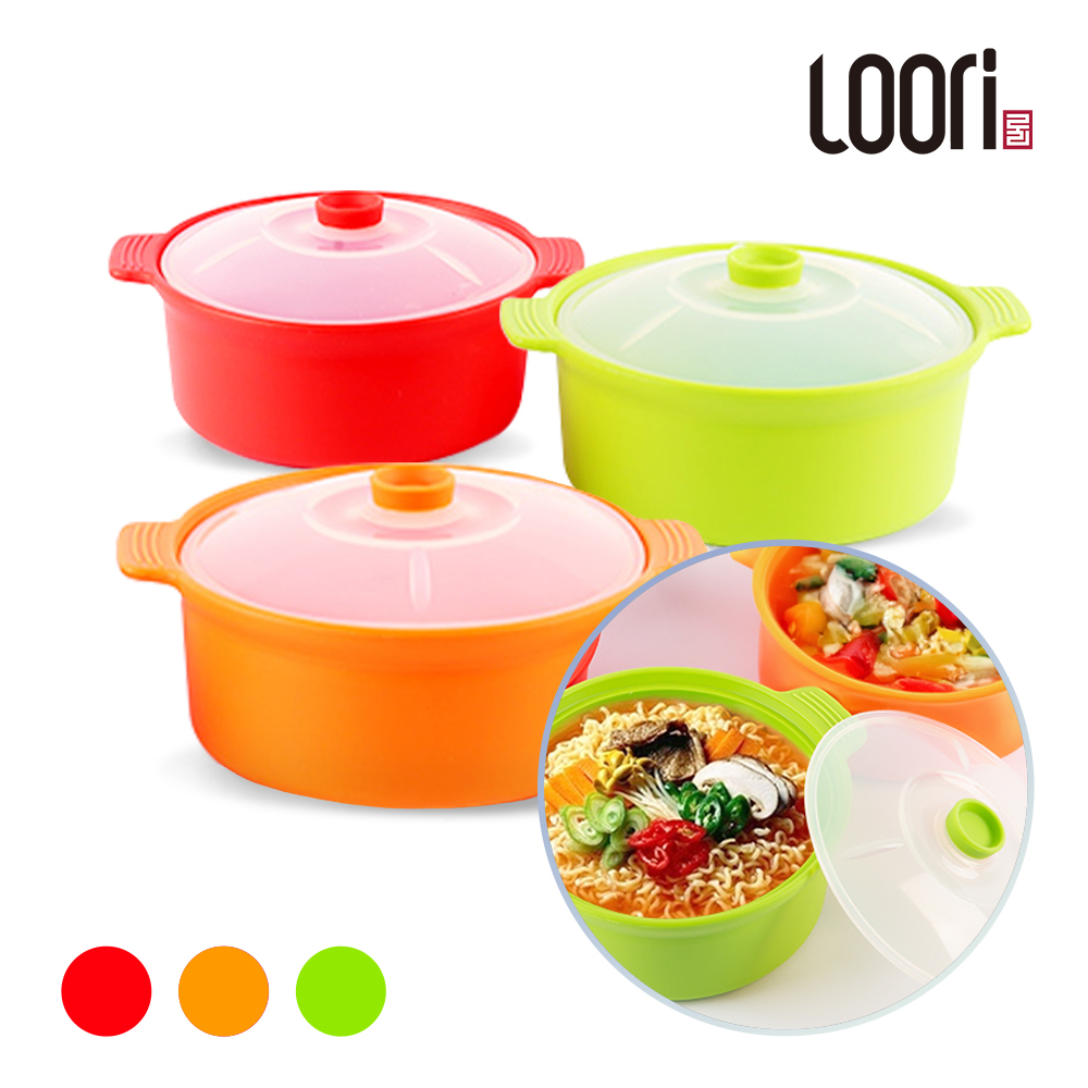 루리 실리콘 1.2L 라면냄비 전자레인지 실리콘 계란찜기