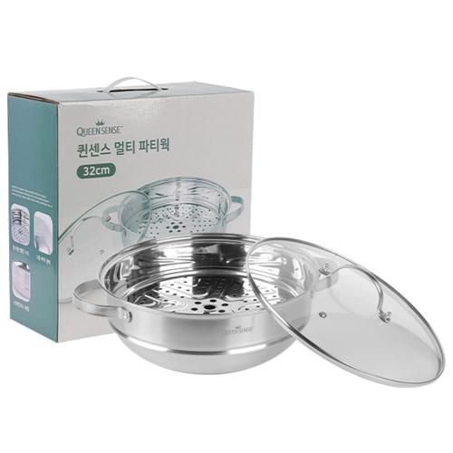 퀸센스 멀티 파티웍 32cm 찜냄비 전골냄비 - 상세 이미지 4