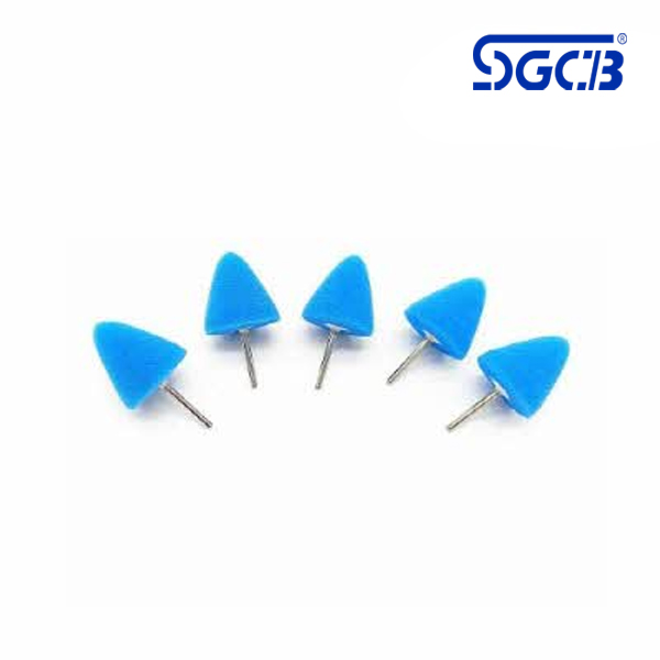 SGCB 25mm(1인치) 미니폴리셔 세모형 패드 28x43(mm) 파란색 SGGA152 5개입 마무리용 - 상품 이미지