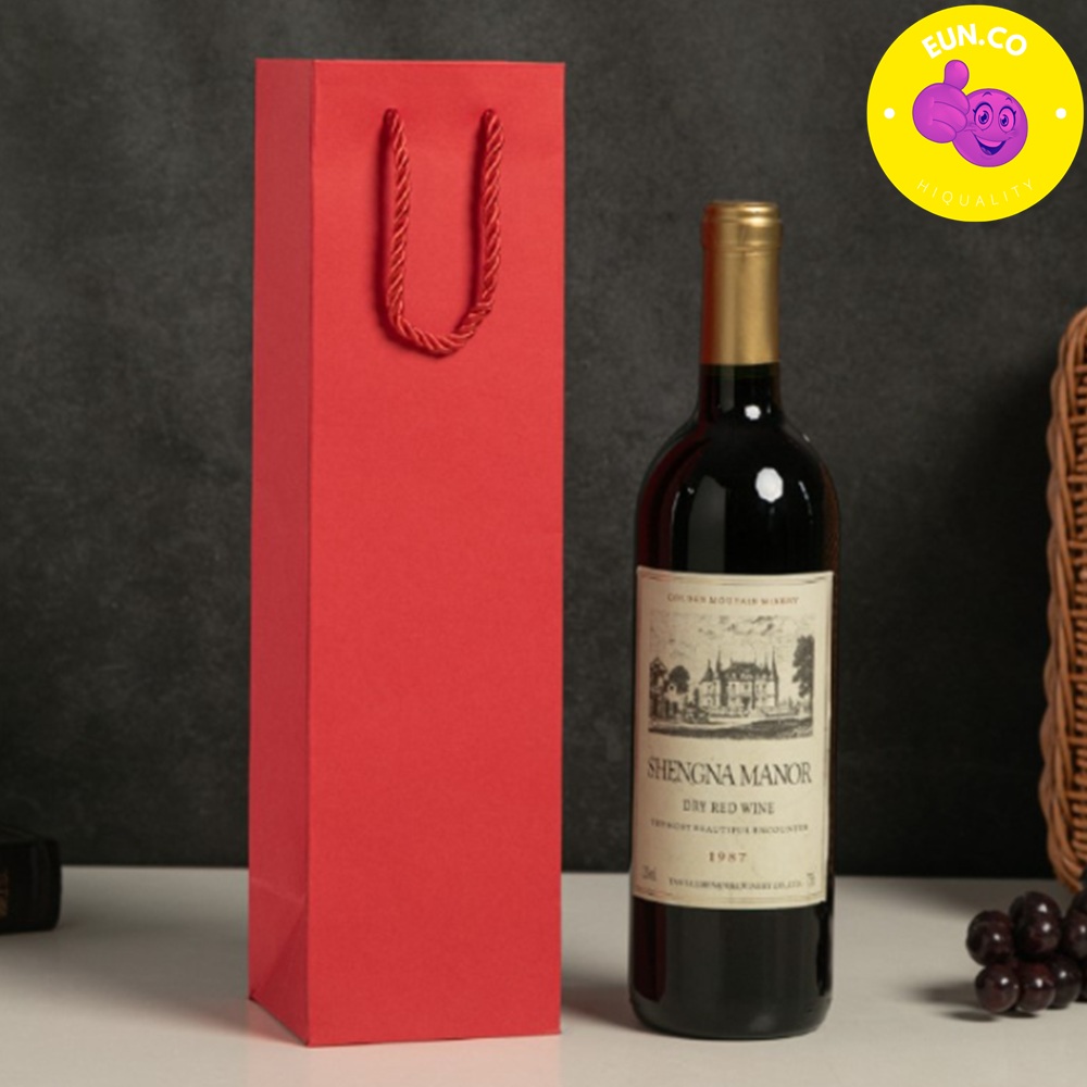 레드 와인쇼핑백 이벤트 선물용 위스키 선물백 특별한날 와인선물 고급디자인 무지 - 상품 이미지