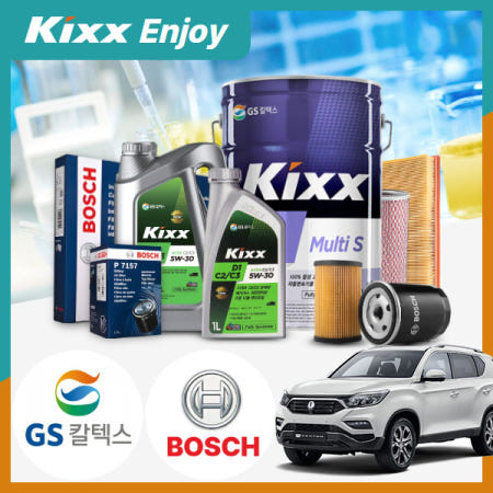[자체제작]카샤 렉스턴(G4)(17~18) 2.2 디젤 킥스 D1 5W30 엔진오일필터세트 미션오일 20L