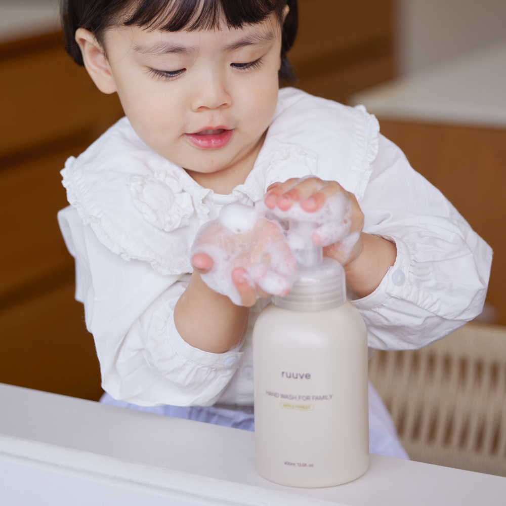 러베 아기 유아 어린이 키즈 패밀리 핸드워시 돌 답례품 400ml 2개 set - 상세 이미지 4