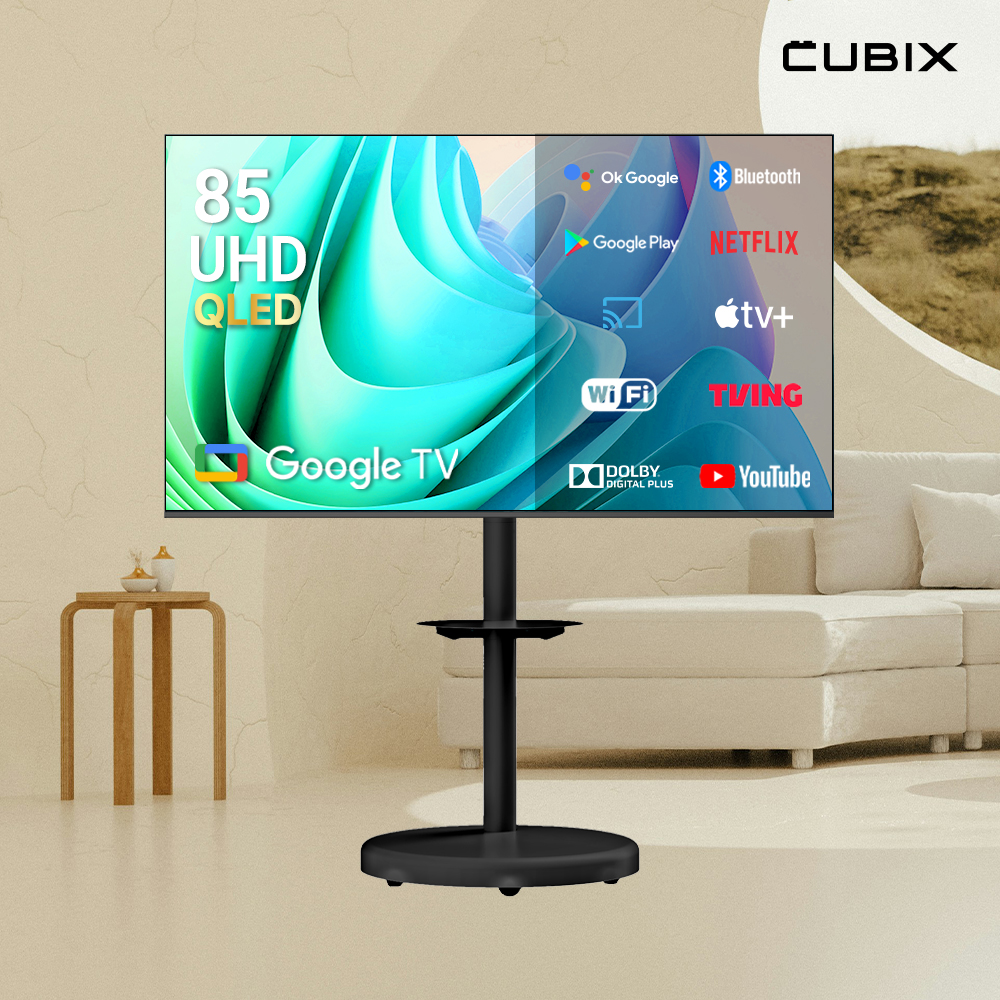 무빙큐빅스 블랙에디션 삼탠바이미 215cm(85인치) UHD 4K QLED 스마트티비 셋트 이동식 TV 삼텐바이미 중소바이미 - 상세 이미지 2