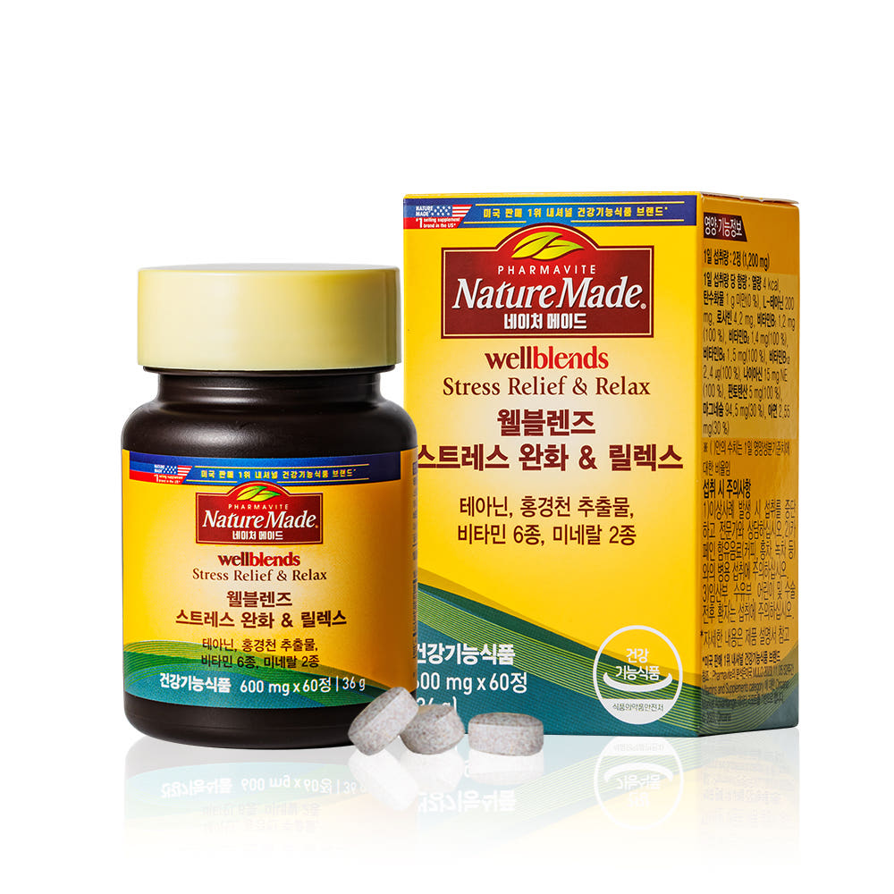 네이처메이드 웰블렌즈 스트레스 완화 & 릴렉스 60정, 1개 이미지 2