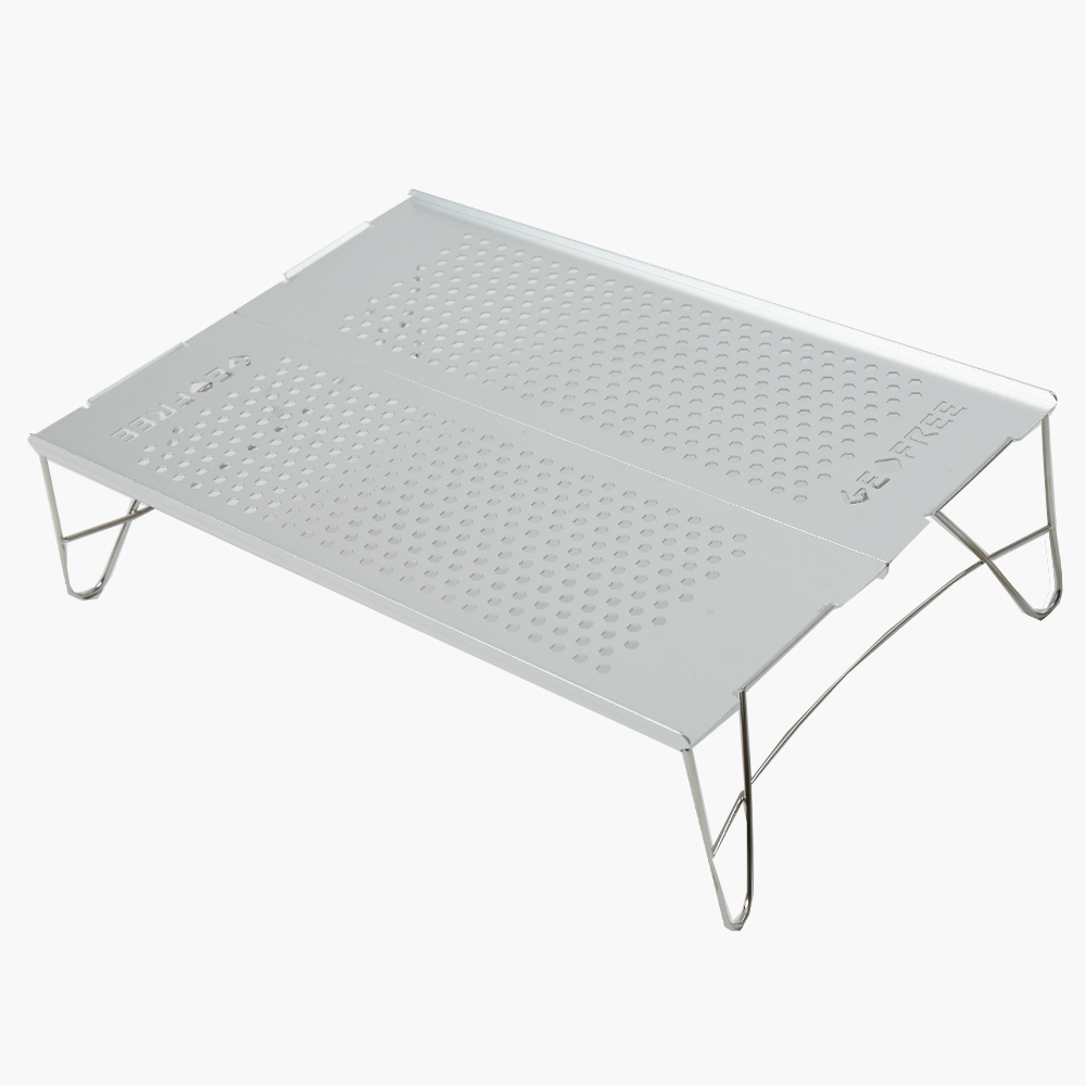 지오프리 캠핑 미니 테이블 좌식 경량 백패킹 S, 실버