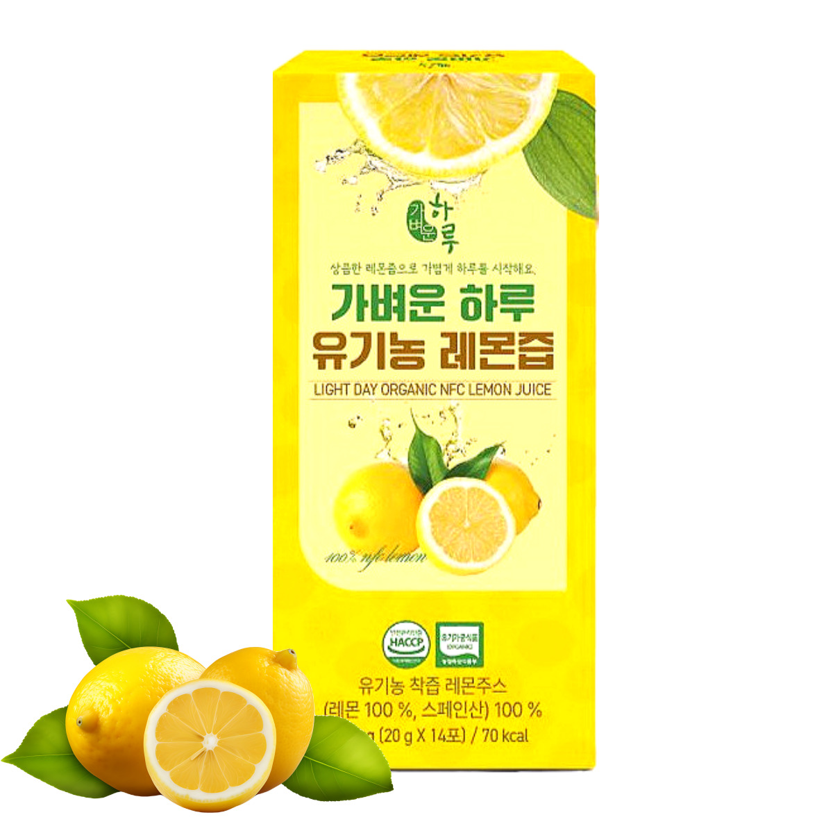 유기농 100% NFC 레몬즙 원액 착즙 레몬수 레몬즙스틱 280g - 메인 이미지