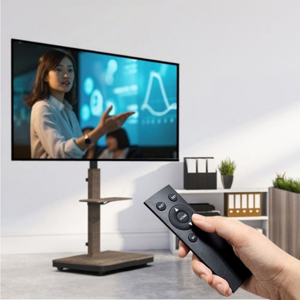 회전형 전동식 높이조절 이동식 TV 거치대 대형 업무용 - 상품 이미지