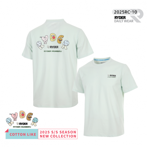 라이더 2025RC-10 코튼라이크 남여공용 반팔티셔츠 배드민턴 복 탁구 스쿼시 스포츠의류 - 상품 이미지