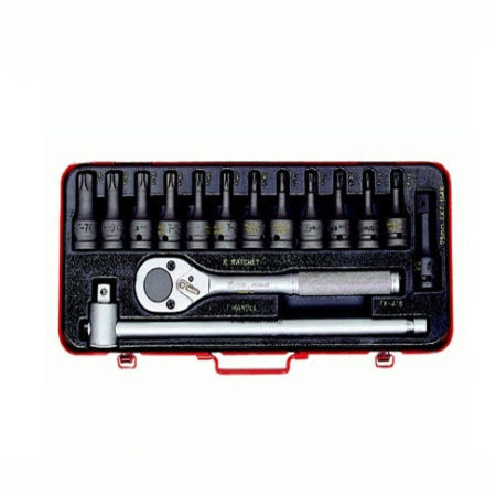 지니어스 별비트소켓 15피스 세트 BS-408T 육각 볼트 가구조립 헥사 자동차