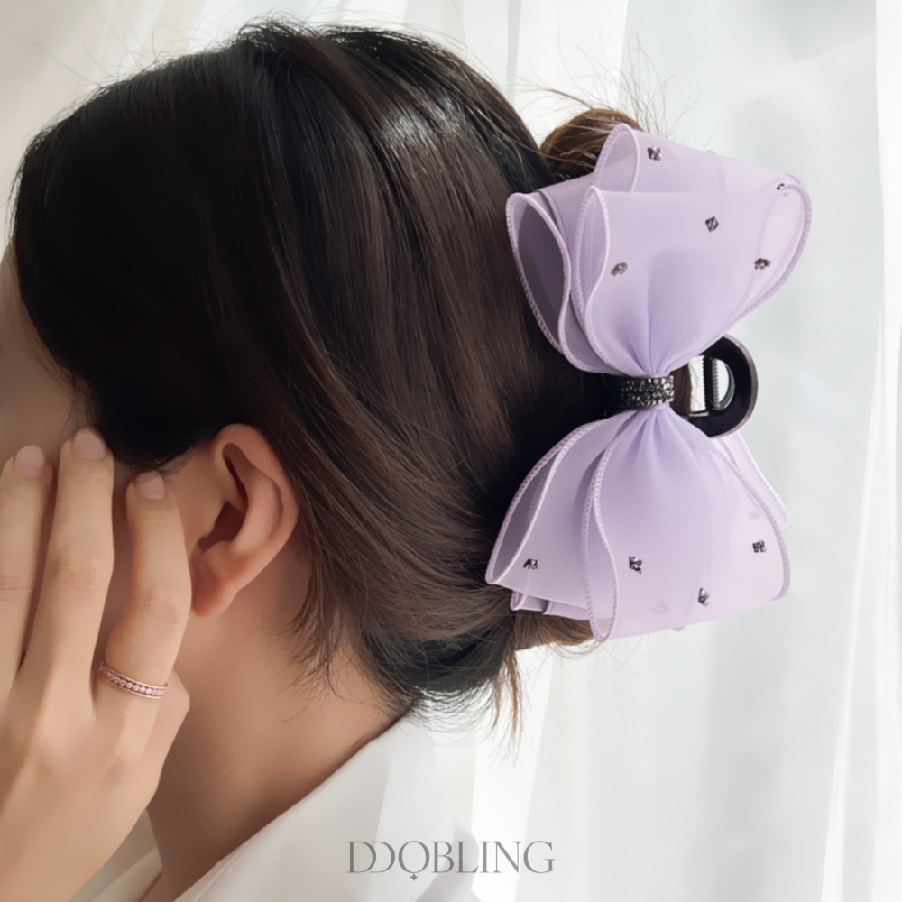 12.5cm 페어리 명품 왕리본 헤어핀 리본집게핀 올림머리집게핀 - 상세 이미지 3