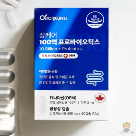 로니웰 장케어 100억 프로바이오틱스 500mg x 60캡슐 부모님건강 제품
