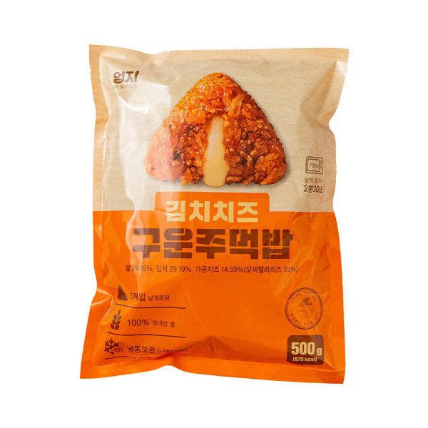 엄지식품 김치치즈 구운주먹밥, 500g, 2봉 : 리베르떼마켓