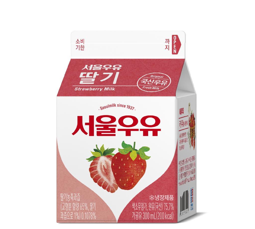 딸기우유 서울 300ml : 식재온