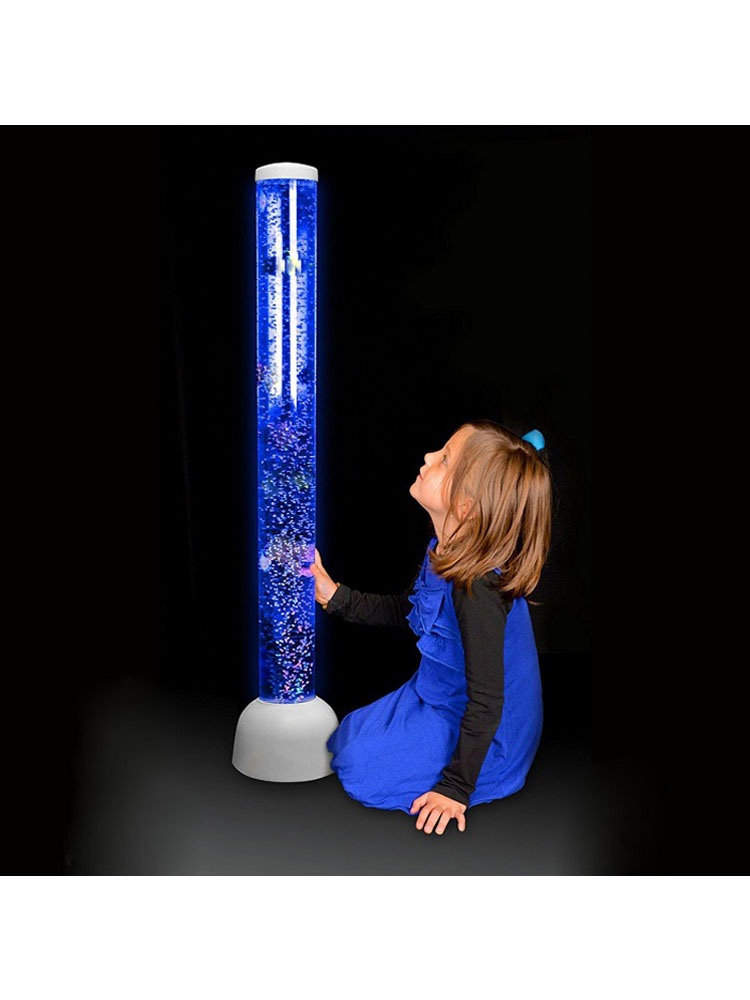 물기둥 조명 장식 LED 이넽리어 램프 버블 해파리 무드등 흰색 자동 103cm (물고기 6마리) - 상품 이미지