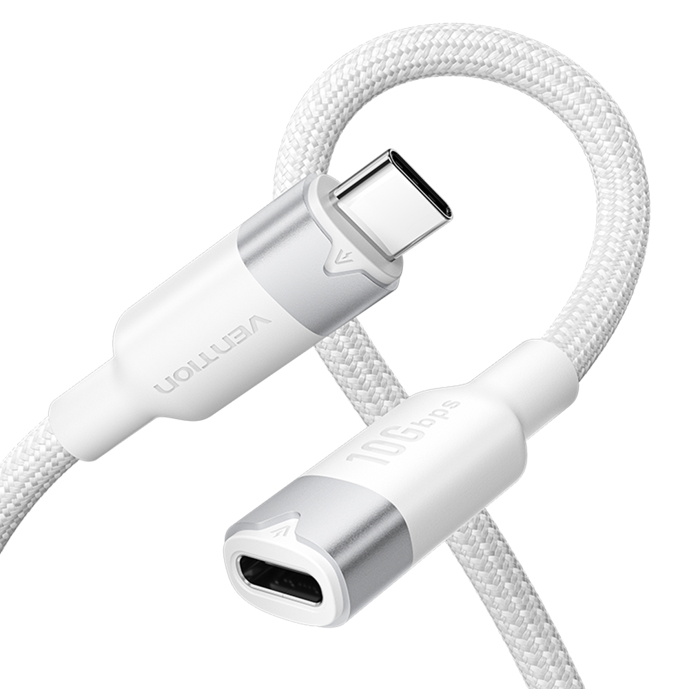 벤션 USB3.2 10Gbps C to C타입 MF 연장 케이블 TRF 화이트, 1개, 0.5m - 상품 이미지