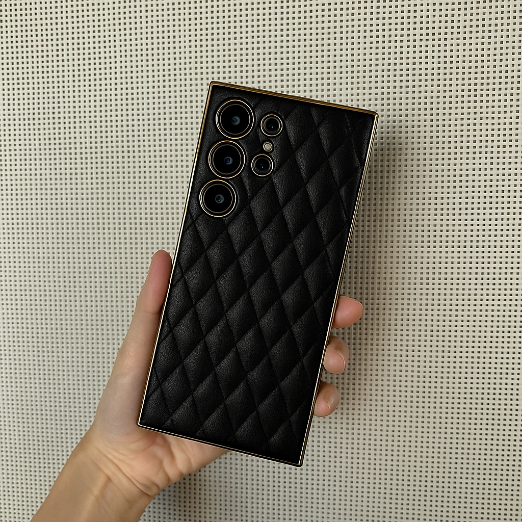 범퍼 가죽 케이스 슬림 풀커버 카메라보호 블랙, 갤럭시S24 - 상세 이미지 2